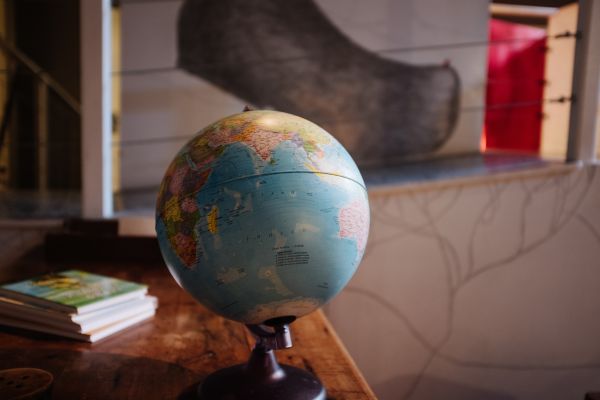 Globe on a desk